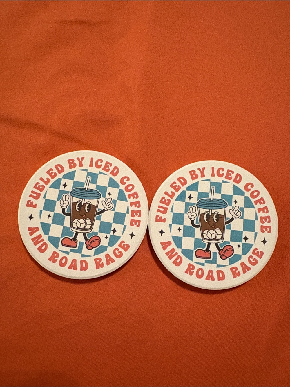 Set of Two Car Coasters